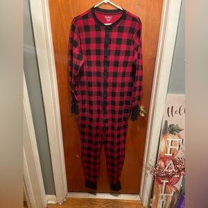 Men’s cotton buffalo check button pajamas